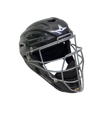 Used All Star 7-7 1/2 Catchers Helmet w/Mask Black S/M 11347-S000257457