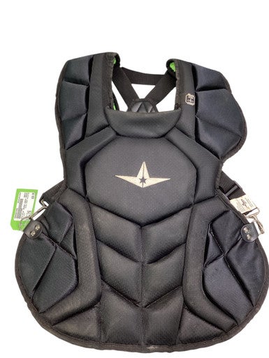 Used All-Star BLACK CHEST PROTECTOR Catchers Chest Protector Black Youth 11347-S000257456