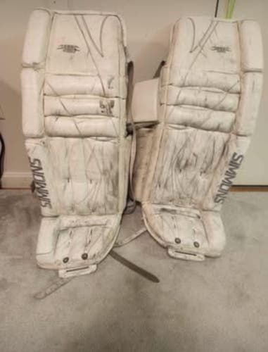Senior Medium Simmons Hockey Goalie Pads (Used)