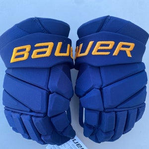 At Louis Blues Pro Stock Team Issue Bauer X 15" Gloves 5726