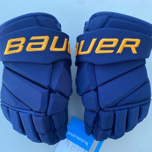 At Louis Blues Pro Stock Team Issue Bauer X 15" Gloves 5941