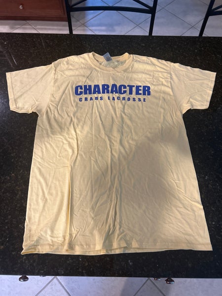 Crabs Lacrosse Shirt (Yellow, Adult L)