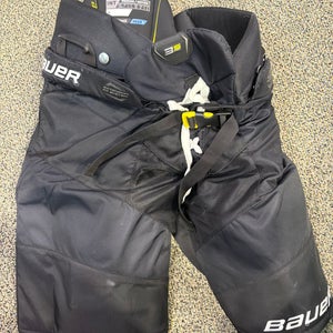 Black Intermediate Medium Bauer Supreme 3S Pro Hockey Pants (Used)