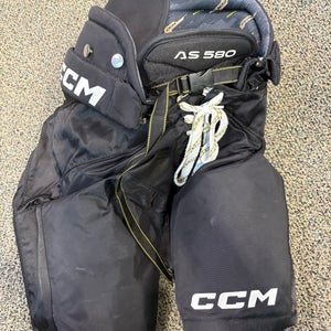 Black Intermediate Small CCM Tacks AS 580 Hockey Pants (Used)