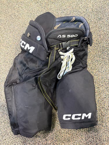 Black Intermediate Small CCM Tacks AS 580 Hockey Pants (Used)