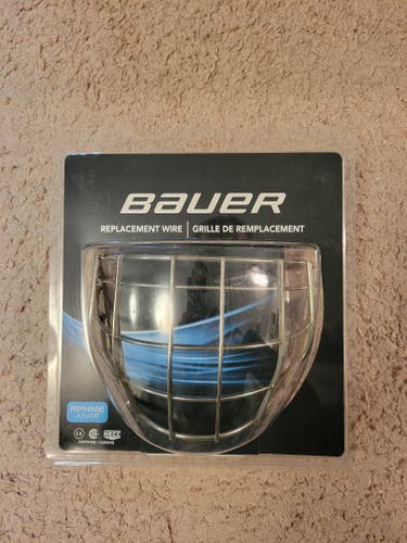JR Bauer NME Goalie Mask Replacement Cage - Chrome (New)