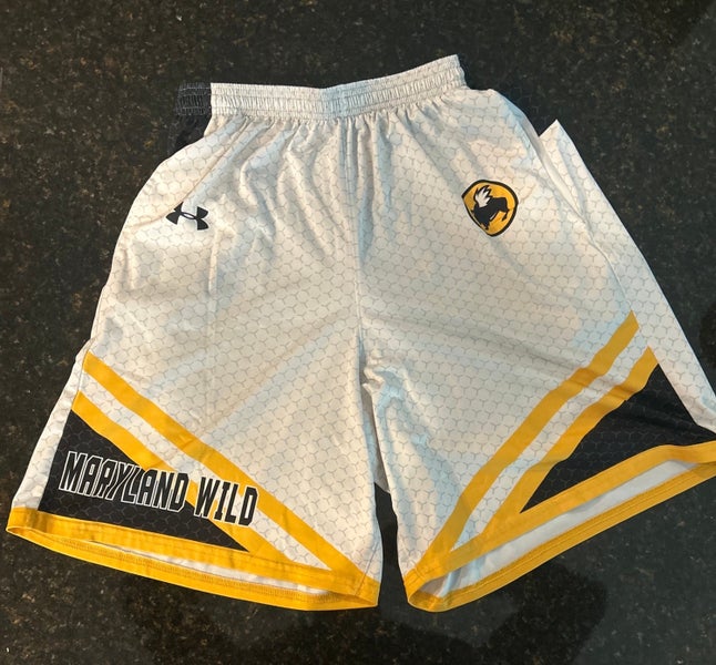Maryland Wild Lacrosse Shorts (White, Adult S)