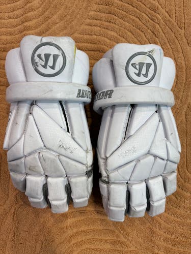 White Warrior Evo Lacrosse Gloves 11" (Used)