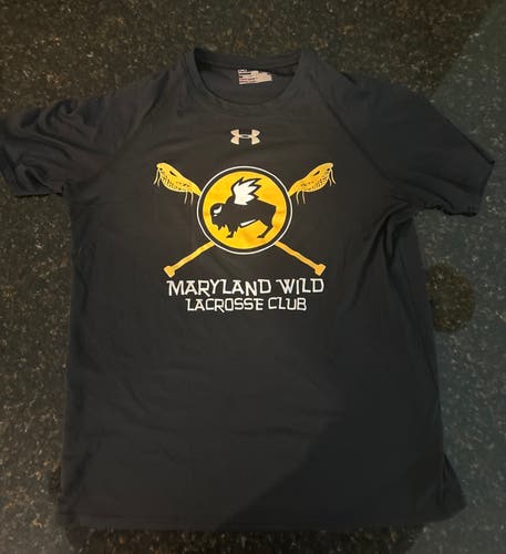 Maryland Wild Lacrosse Shooter Shirt (Black, Adult S)
