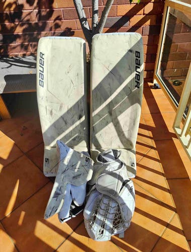 Ice Hockey Goalie Pads+Catcher+Blocker Senior Medium Bauer 2SPRO