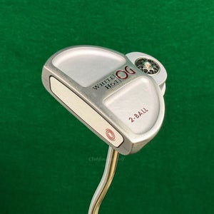 LH Odyssey White Hot OG 2-Ball 34" Double-Bend Mallet Putter w/Stroke Lab & HC