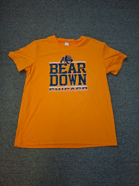 Chicago Bears Bear Down Chicago Graphic Print T-Shirt Sz Large