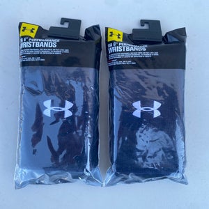 2 Pack UA UNDER ARMOUR Hockey Navy Blue 6” Sweatband Senior Adult 5863