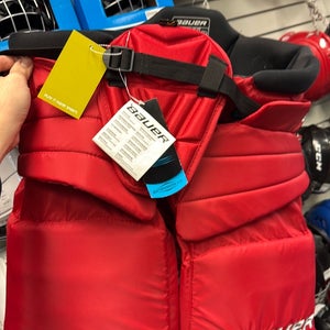Bauer Supreme S190 XL Red Senior Hockey Goalie Pants S 190 SR XL Like new girdle shell