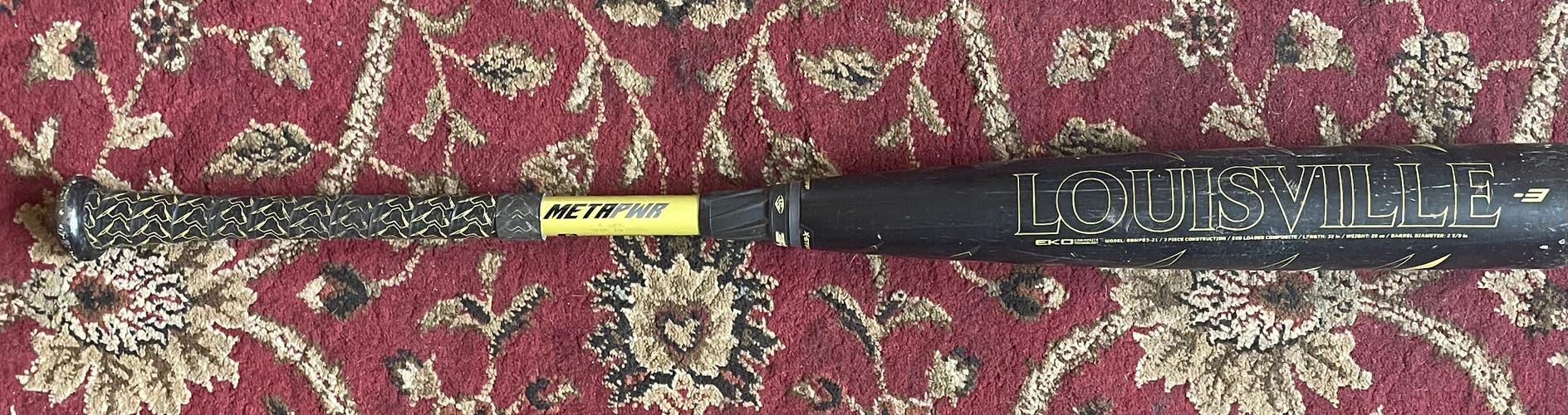 2021 Louisville Slugger Meta PWR Composite BBCOR Certified Bat (-3) 29 oz 32" (Used)