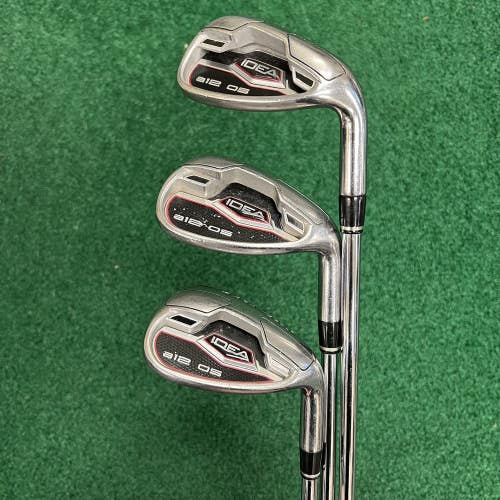 Adams Idea A12 OS Wedge Set GW-SW-LW Men's Right Hand Set of 3 Steel Shafts