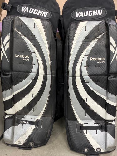 Black 26" Junior Reebok Goalie Leg Pads (Used)