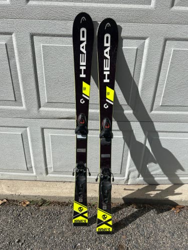 HEAD World Cup Rebels e.SL 120 cm Racing Skis With Bindings (Used)