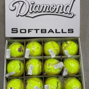 Yellow Diamond Softball 12 Pack (1 Dozen) (New)