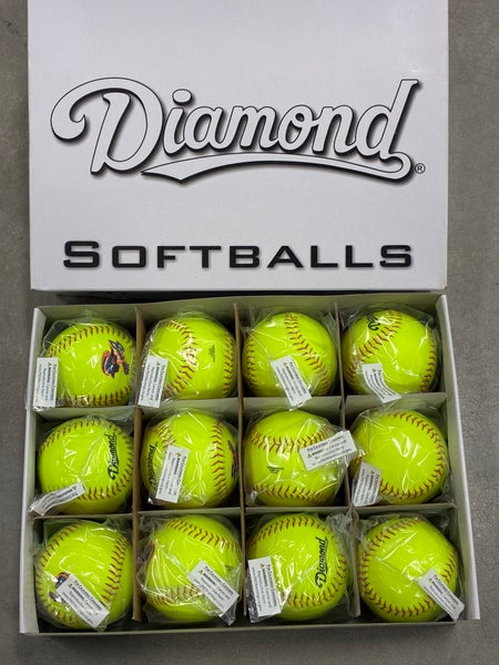 Yellow Diamond Softball 12 Pack (1 Dozen) (New)