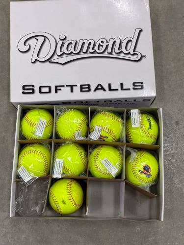 Yellow Diamond Softball 8 Pack  (New)