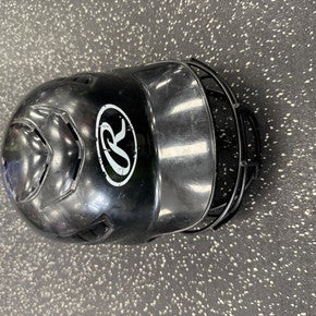 Used Rawlings RCFH Batting Helmet w/Mask Black One Size 11849-S000032756