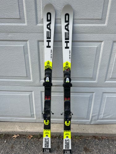 HEAD World Cup Rebels i.GS RD 138 cm Racing Skis With Bindings (Used)