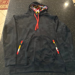 Maryland Flag Hooded Sweatshirt (Black, Adult M)