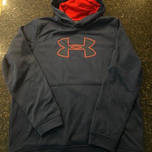 Under Armour Hooded Sweatshirt (Navy, Adult L)