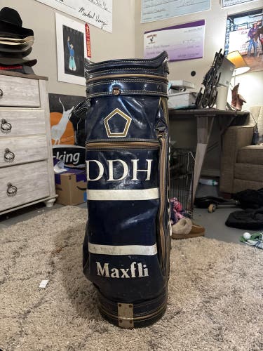 Vintage Dunlop DDH Maxfli Faux Leather Den Caddy Carry BAG