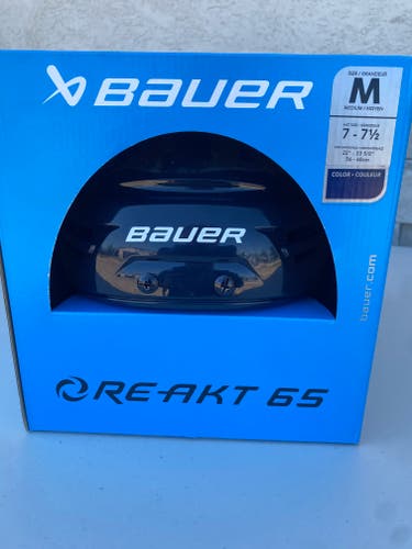 Bauer Re-Akt 65 Pro Stock Hockey Helmet Navy Blue 6605