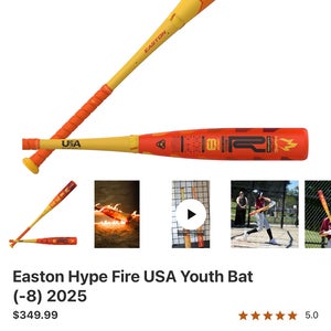 2025 Easton Hype Fire Composite USABat Certified Bat (-8) 23 oz 31" (New)