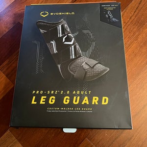 Black Senior EvoShield Leg guard Shin Guards (New)