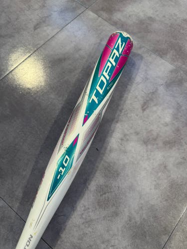 White 2020 Easton Topaz Alloy Bat (-10) Alloy 20 oz 30" (Used)
