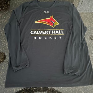 Calvert Hall Hockey Long Sleeve Shirt (Black, Adult XL)