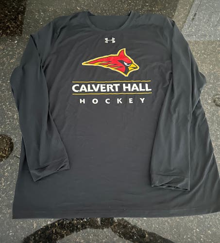 Calvert Hall Hockey Long Sleeve Shirt (Black, Adult XL)