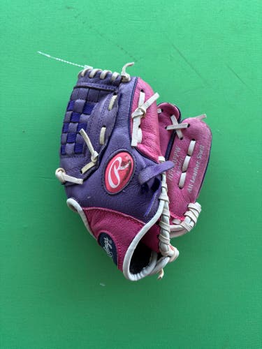 Pink Rawlings Highlight Series RH Baseball Glove 10"