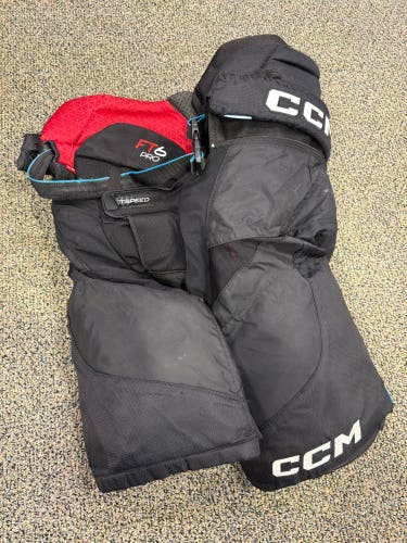 Black Senior Medium CCM Jetspeed FT6 Pro Hockey Pants *Ripped* (Used)