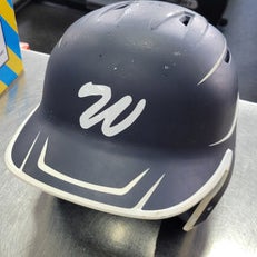 Used Rawlings 6 3/8 - 7 1/8 Batting Helmet No Mask Navy Blue One Size 11497-S000153006