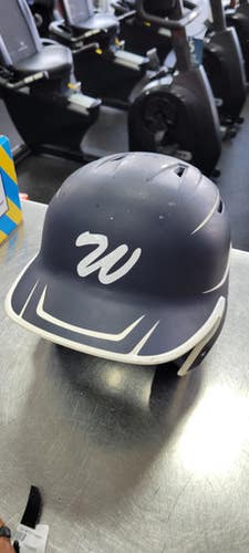 Used Rawlings 6 3/8 - 7 1/8 Batting Helmet No Mask Navy Blue One Size 11497-S000153006