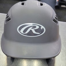 Used Rawlings 6 3/8 - 7 1/4 Batting Helmet No Mask Grey One Size 11497-S000153004