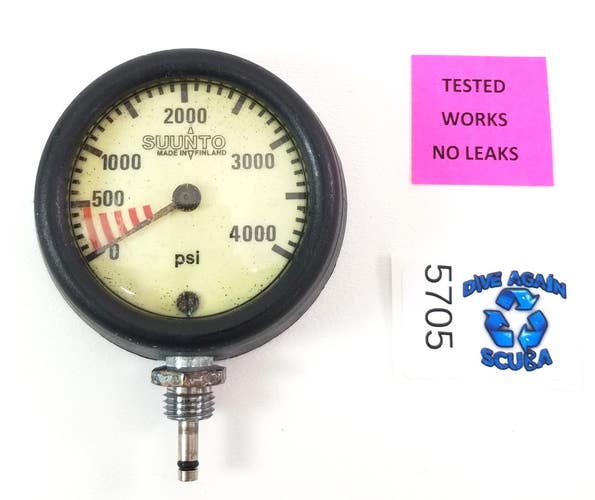 Suunto 4,000 PSI SPG Submersible Pressure Gauge Scuba Dive + HP Spool      #5705