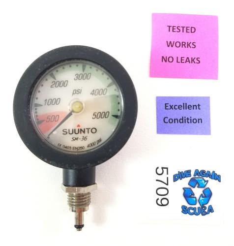 Suunto SM-36 2in 5000 PSI SPG Submersible Pressure Gauge Scuba Dive 2" Compact