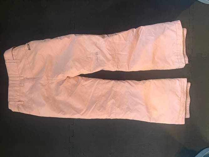 Pink Women's Youth Size 10 Roxy Ski Pants (Used)