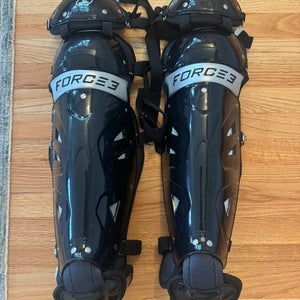 New FORCE3 Defender Two-Tone Catcher Leg Guards Intermediate