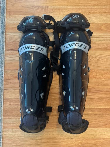 New FORCE3 Defender Two-Tone Catcher Leg Guards Intermediate