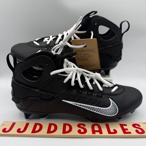 NIke Huarache 9 Elite Mid LAX Lacrosse Cleats Black White FD0088-002 Men’s Sz 11

New