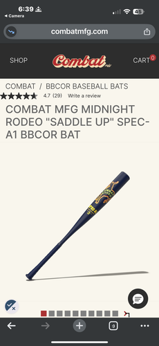 Combat MFG Spec A1 Alloy BBCOR (-3) 30 oz 33" (New)