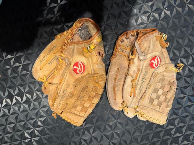 (2) Rawlings RH Baseball Gloves (Used)