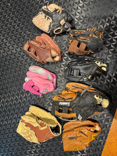 (8) Baseball Gloves (Used)